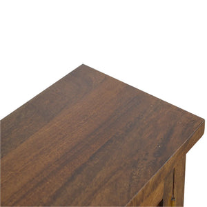 Solid Timber Media Unit – Light Walnut Finish