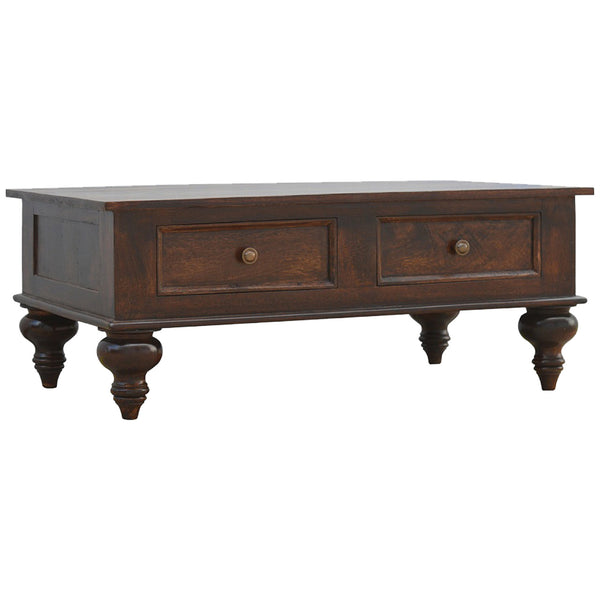 Turned 4 Drawer Coffee Table — premium furniture at Living with Luxury