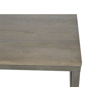 Industrial Cross Metal Oatmeal Coffee Table - Living with Luxury