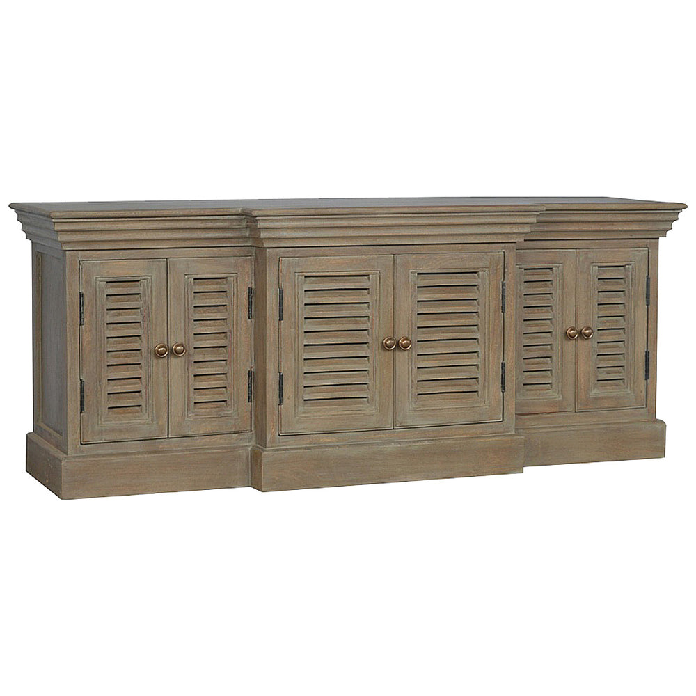 Grey Wash Shutter TV Cabinet - Living with Luxury
