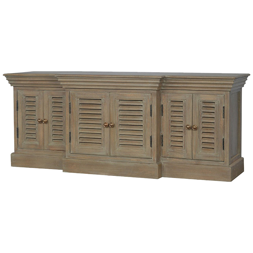 Grey Wash Shutter TV Cabinet - Living with Luxury