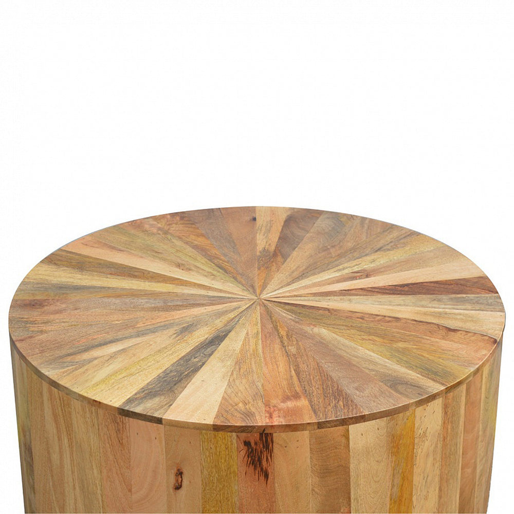 Round Wooden Coffee Table - Living with Luxury