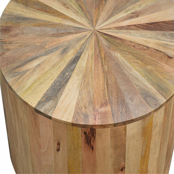 Round Wooden Coffee Table - Living with Luxury