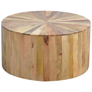 Round Wooden Coffee Table - Living with Luxury