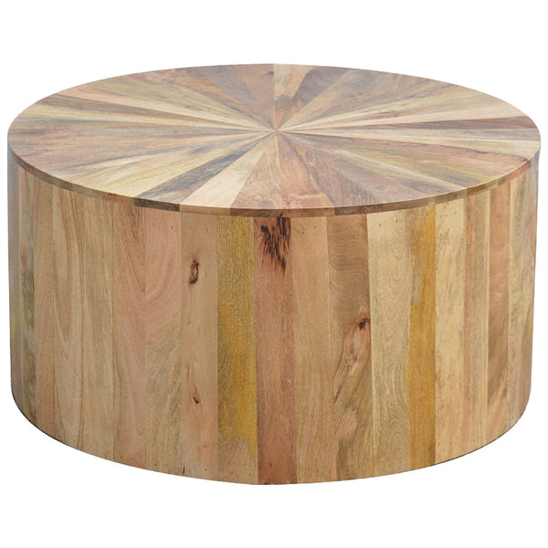 Round Wooden Coffee Table - Living with Luxury