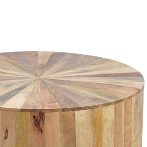 Round Wooden Coffee Table - Living with Luxury