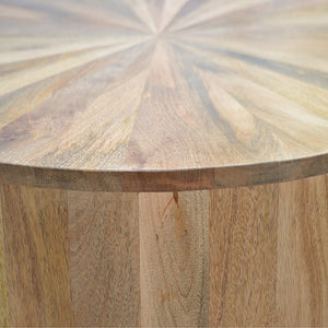 Round Wooden Coffee Table - Living with Luxury
