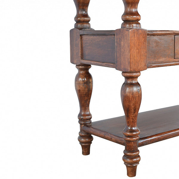 Solid Wood Turned Leg Console Table - Living with Luxury
