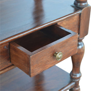 Solid Wood Turned Leg Console Table - Living with Luxury