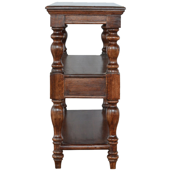 Solid Wood Turned Leg Console Table - Living with Luxury