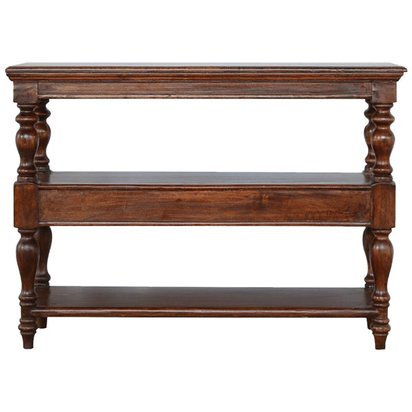Solid Wood Turned Leg Console Table - Living with Luxury