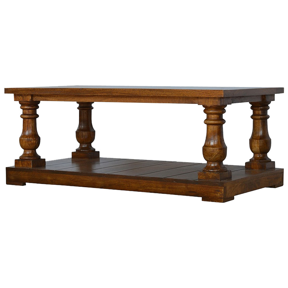 Square Turned Country Coffee Table - Living with Luxury