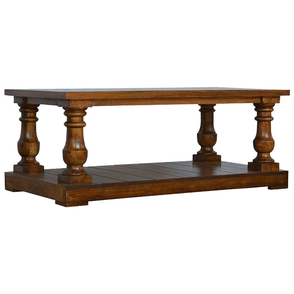 Square Turned Country Coffee Table - Living with Luxury