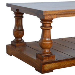 Square Turned Country Coffee Table - Living with Luxury