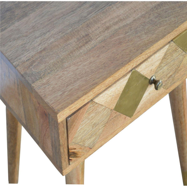 1 Drawer Gold Brass Bedside