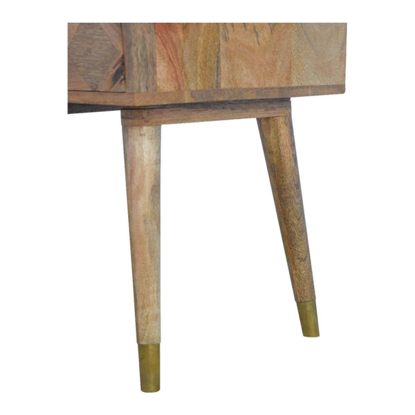 1 Drawer Gold Brass Bedside