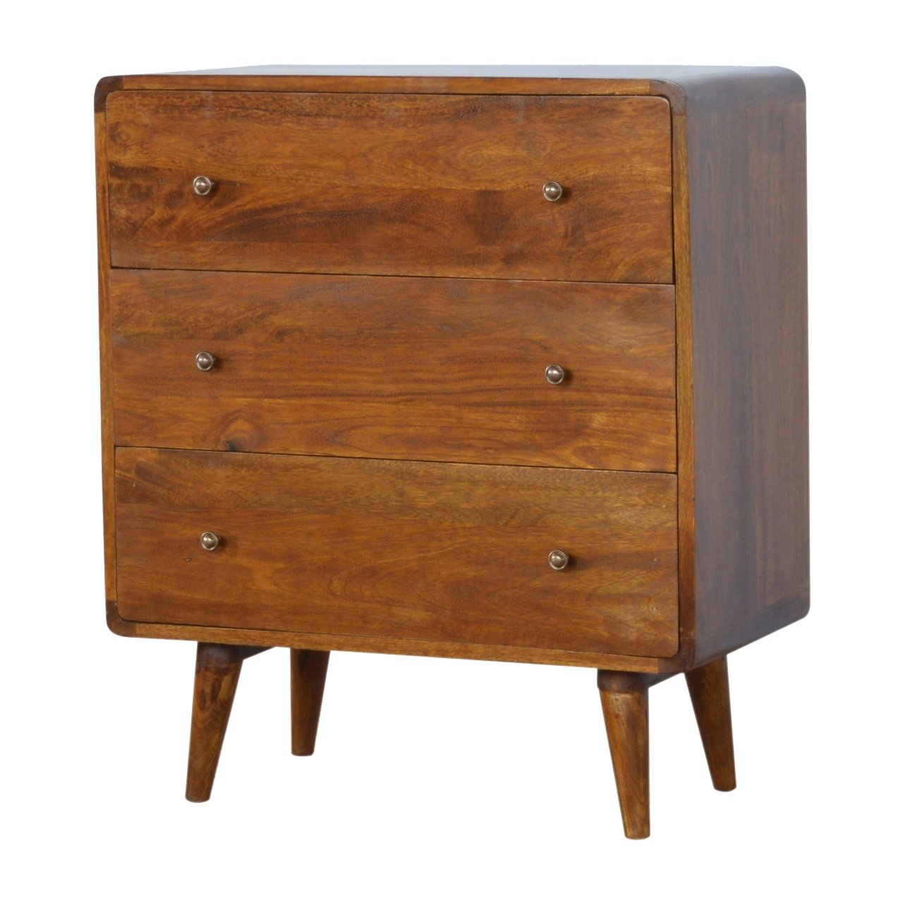 Curved Chestnut Chest - Living with Luxury