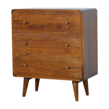 Curved Chestnut Chest - Living with Luxury