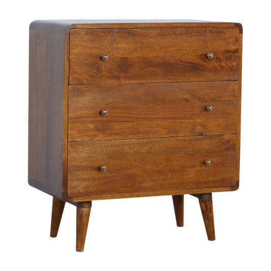 Curved Chestnut Chest - Living with Luxury