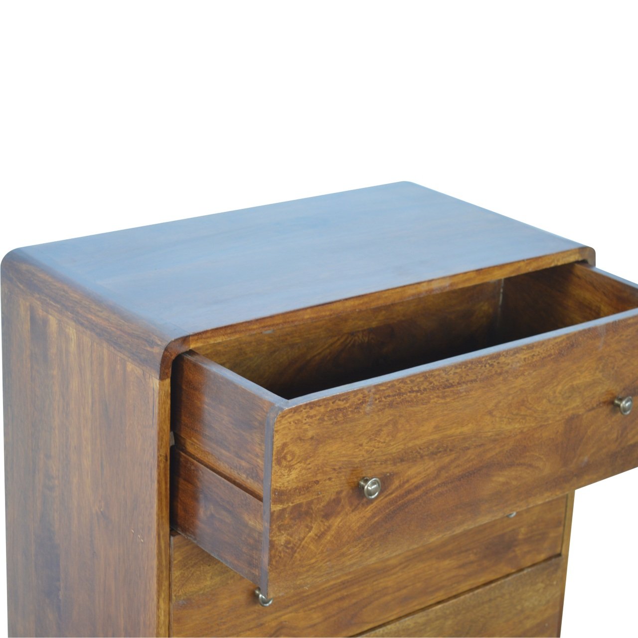 Curved Chestnut Chest - Living with Luxury