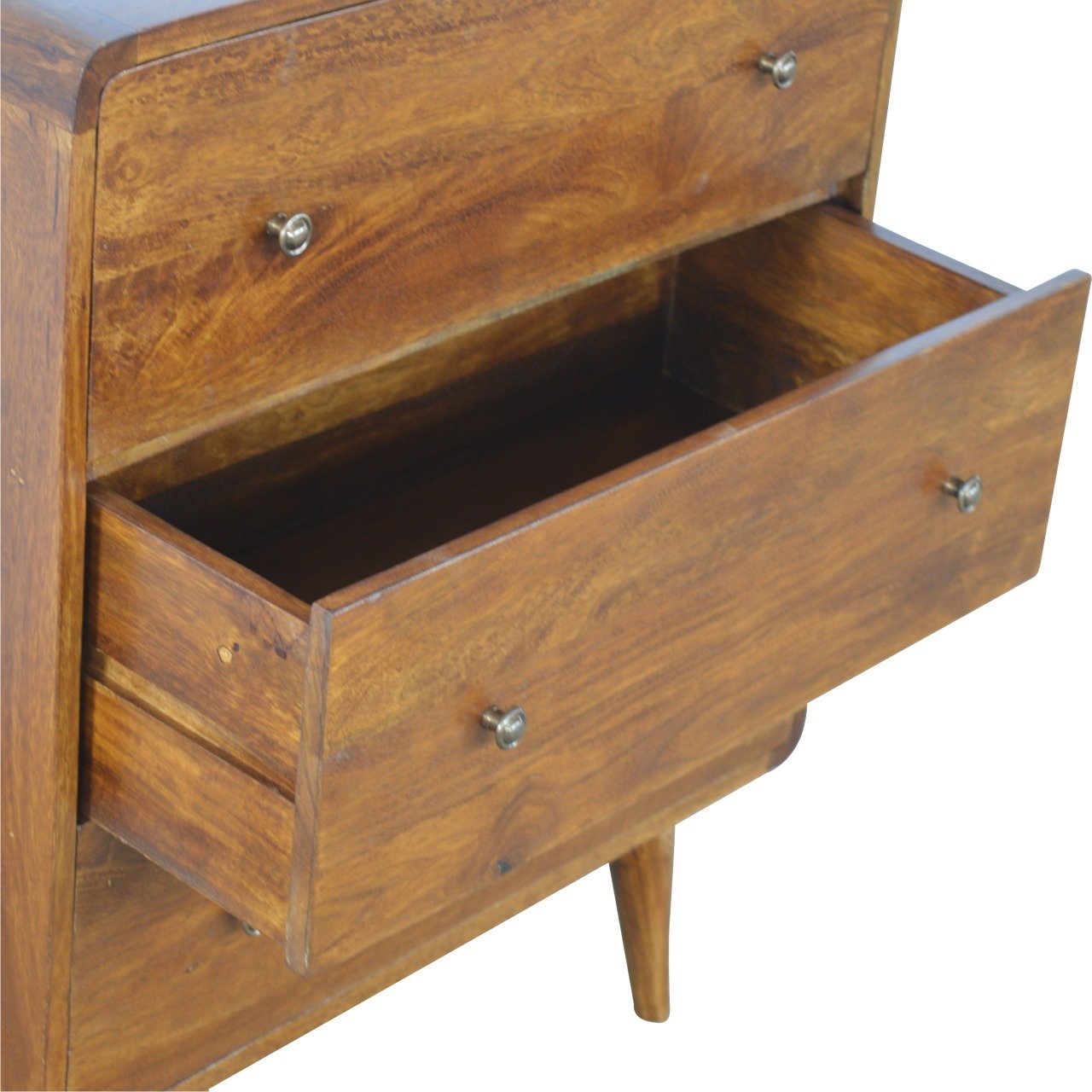 Curved Chestnut Chest - Living with Luxury
