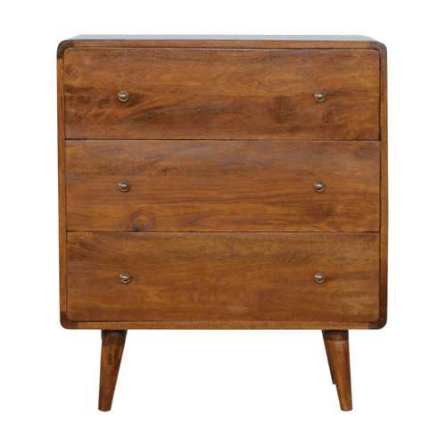 Curved Chestnut Chest - Living with Luxury