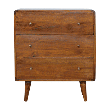 Curved Chestnut Chest - Living with Luxury