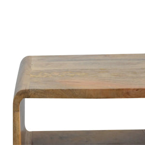 Curved Open Bedside Table – Elegant and Functional Storage Solution