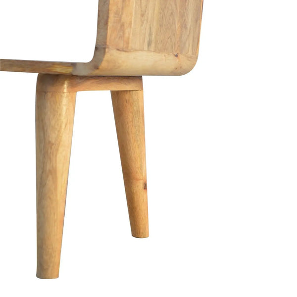Curved Open Bedside Table – Elegant and Functional Storage Solution