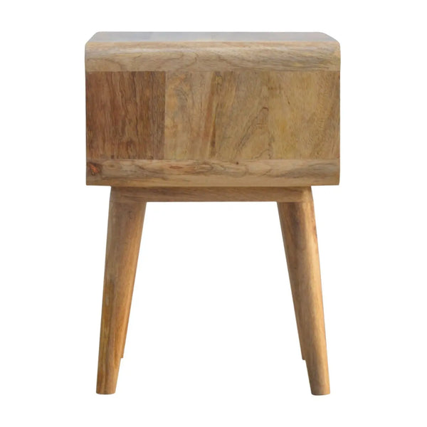 Curved Open Bedside Table – Elegant and Functional Storage Solution