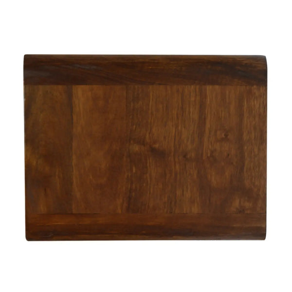 Chestnut Curve Floating Bedside – Modern Space-Saving Bedside Solution