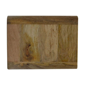 Solid Mango Wood Oak-Ish 2 Drawer Floating Bedside Table