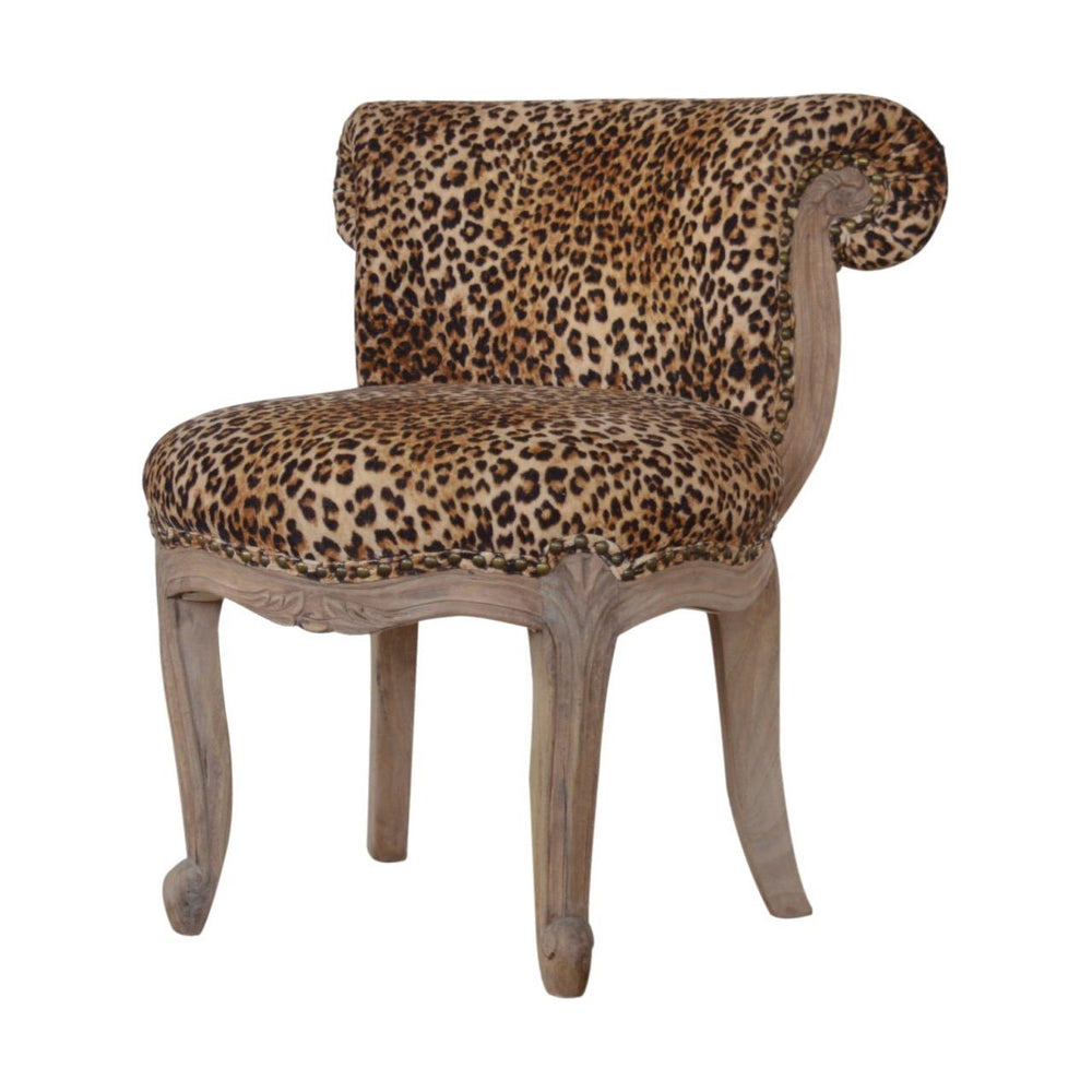 Leopard Print Studded Chair
