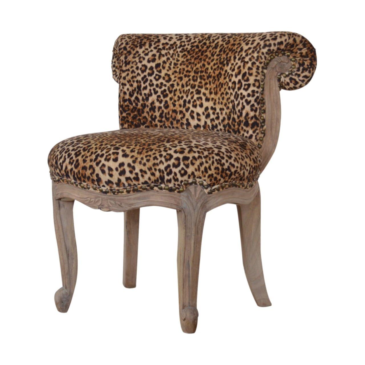 Leopard Print Studded Chair - Living with Luxury