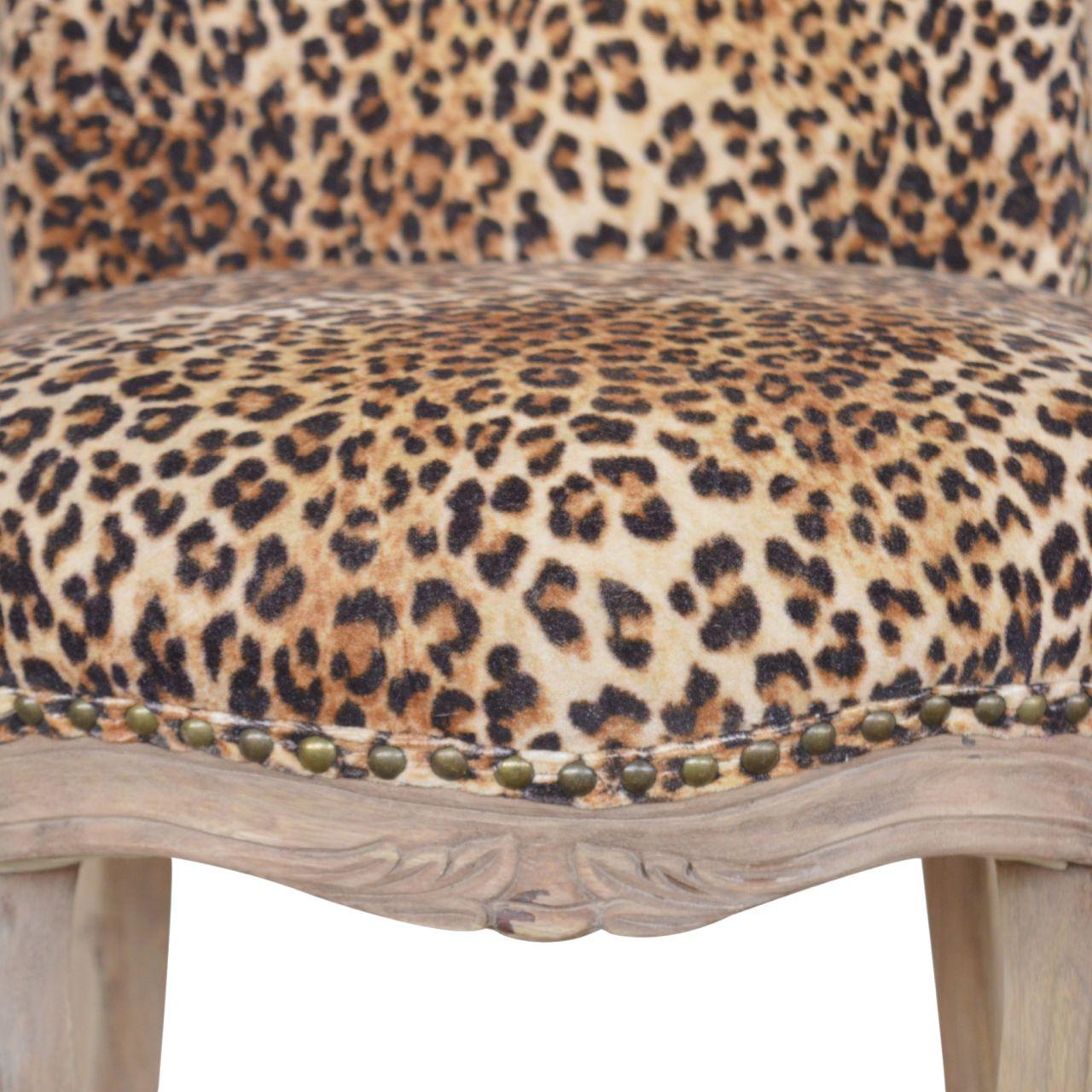 Leopard Print Studded Chair - Living with Luxury