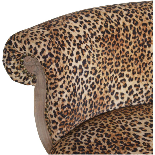 Leopard Print Studded Chair