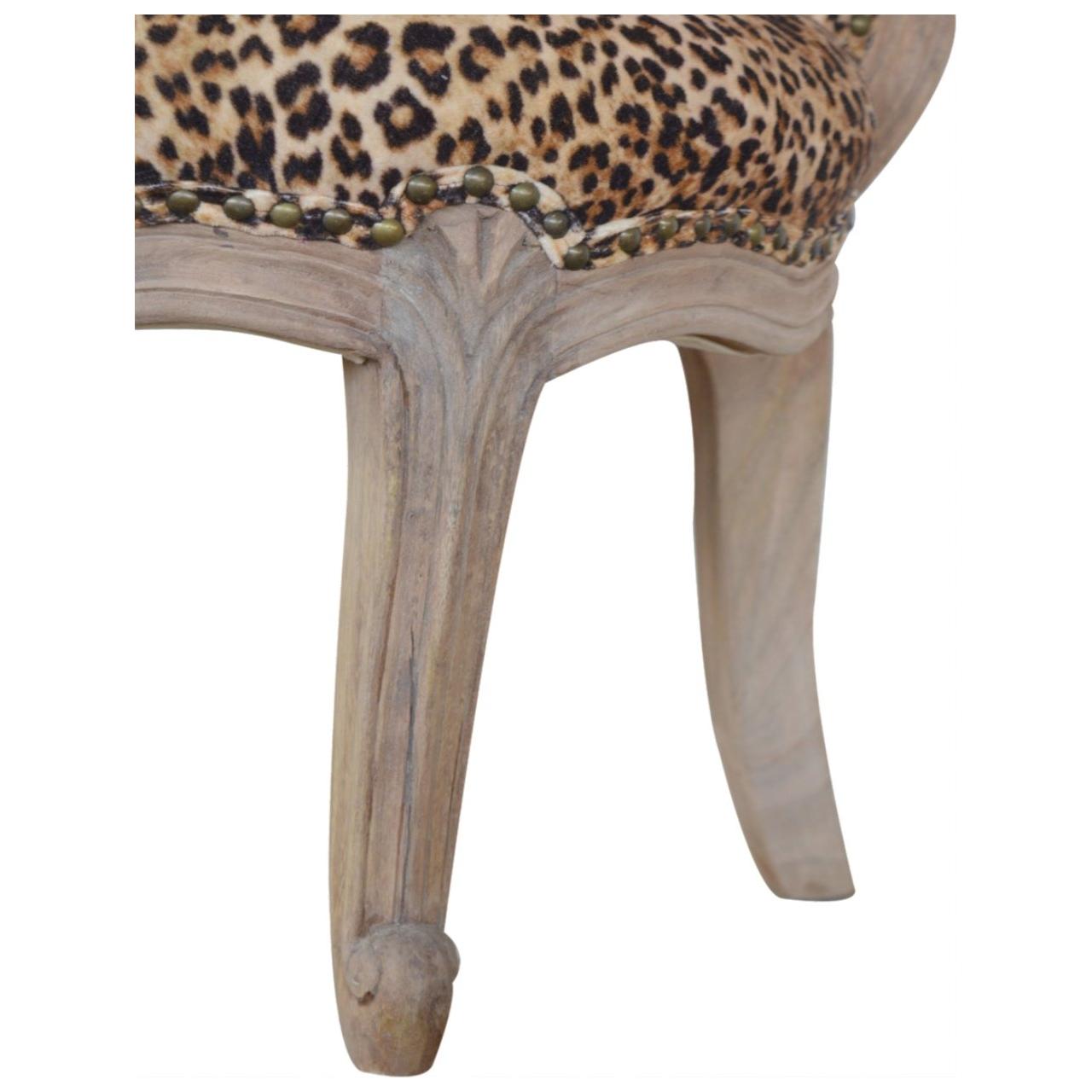 Leopard Print Studded Chair - Living with Luxury