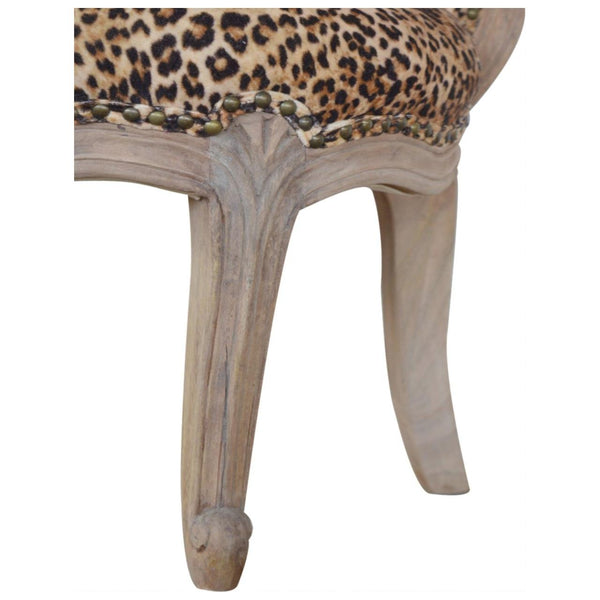 Leopard Print Studded Chair