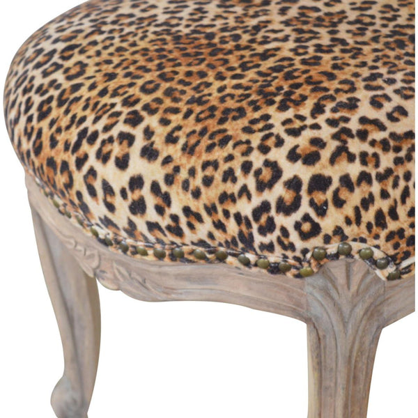 Leopard Print Studded Chair