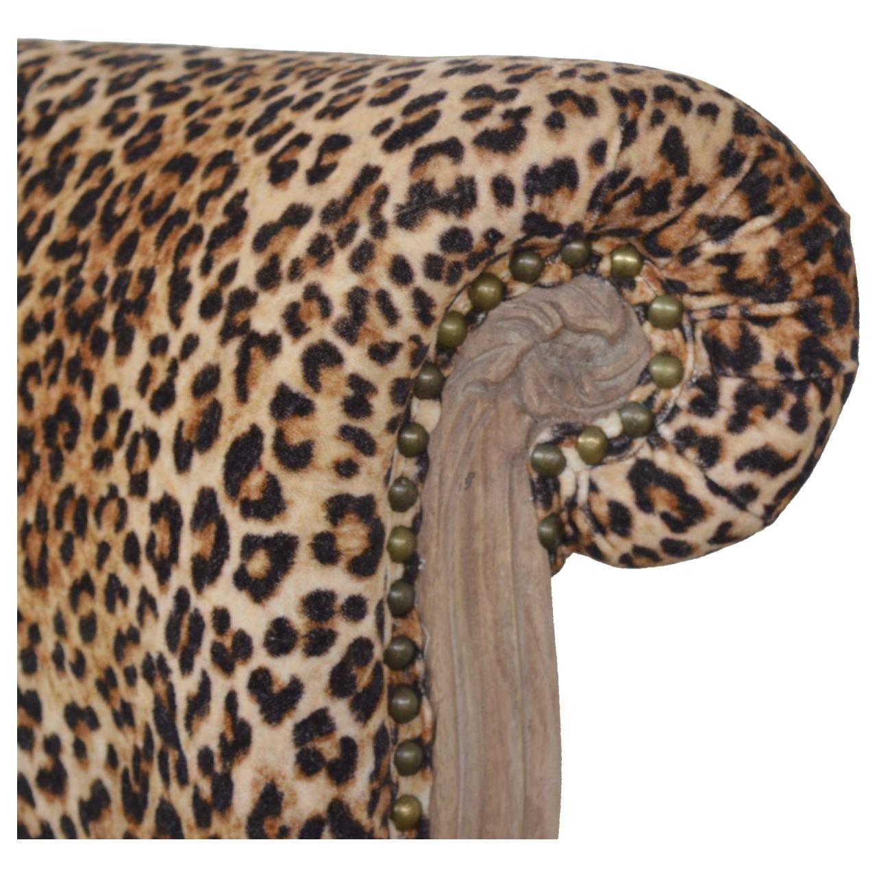 Leopard Print Studded Chair - Living with Luxury