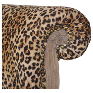 Leopard Print Studded Chair