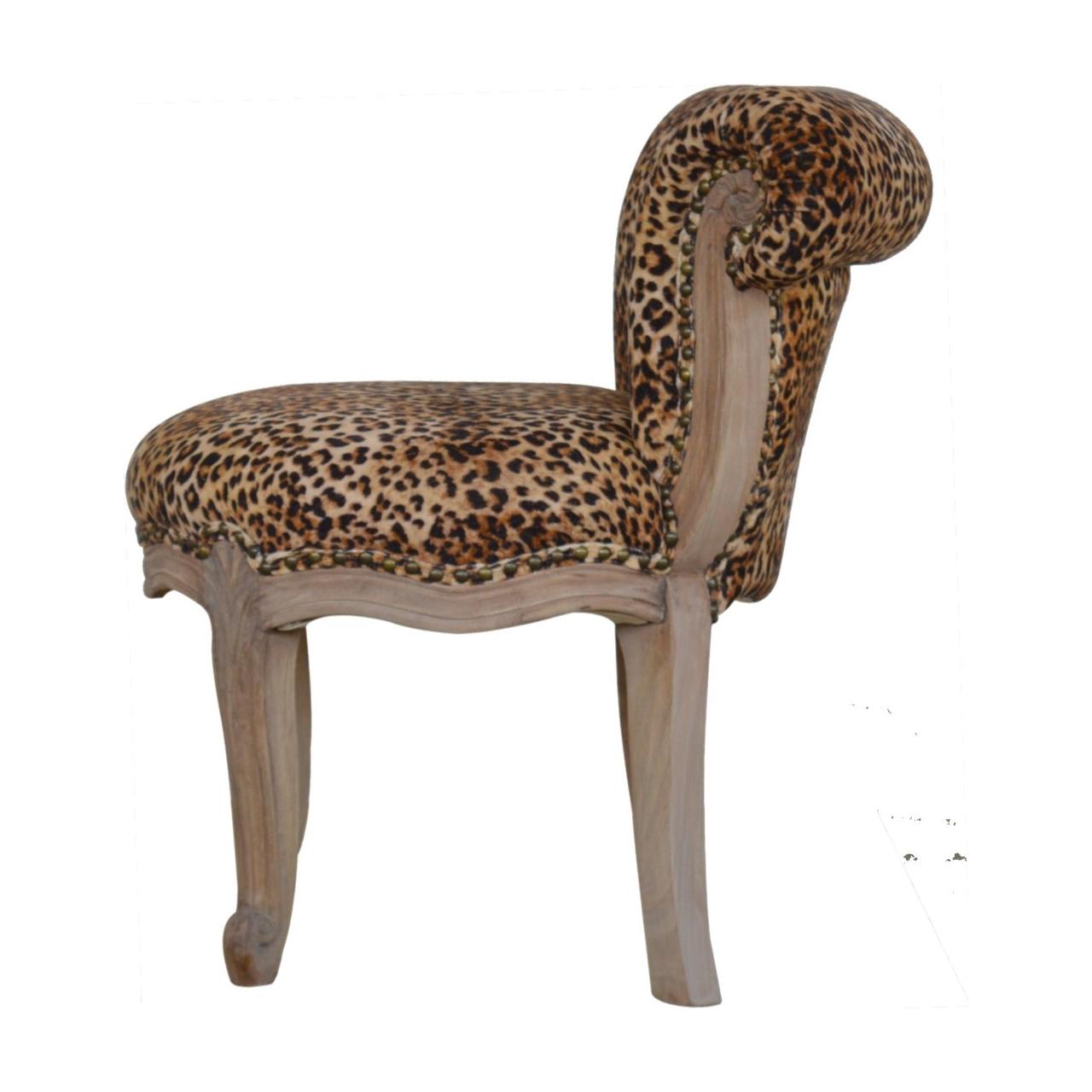 Leopard Print Studded Chair - Living with Luxury