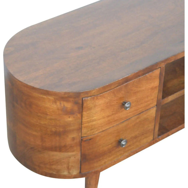 Chestnut Rounded Entertainment Unit