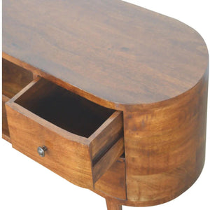 Chestnut Rounded Entertainment Unit