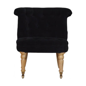 Black Velvet Accent Chair