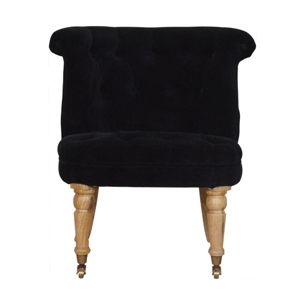 Black Velvet Accent Chair