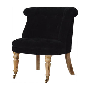 Black Velvet Accent Chair