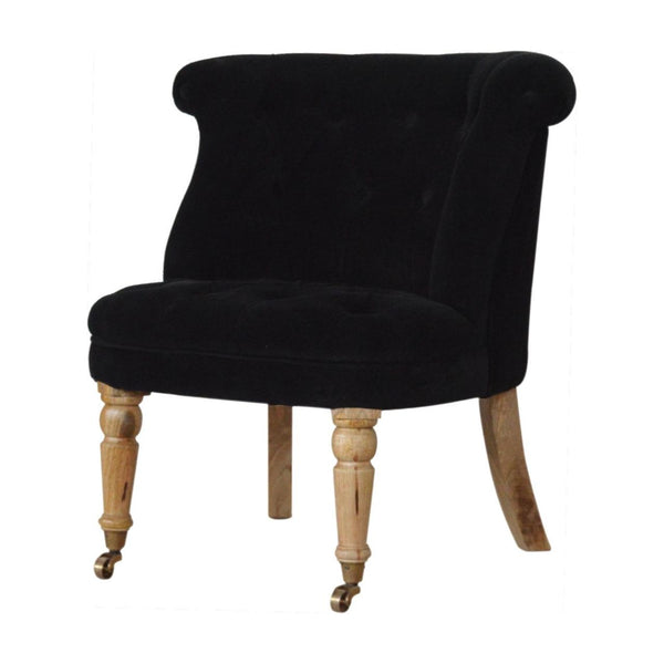 Black Velvet Accent Chair