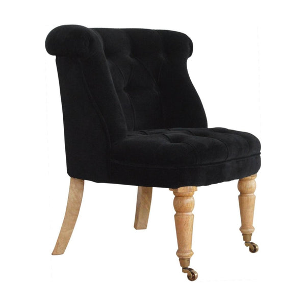 Black Velvet Accent Chair