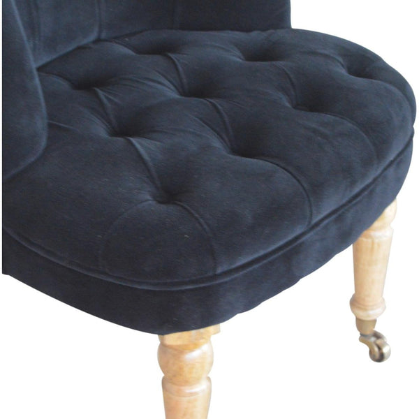 Black Velvet Accent Chair